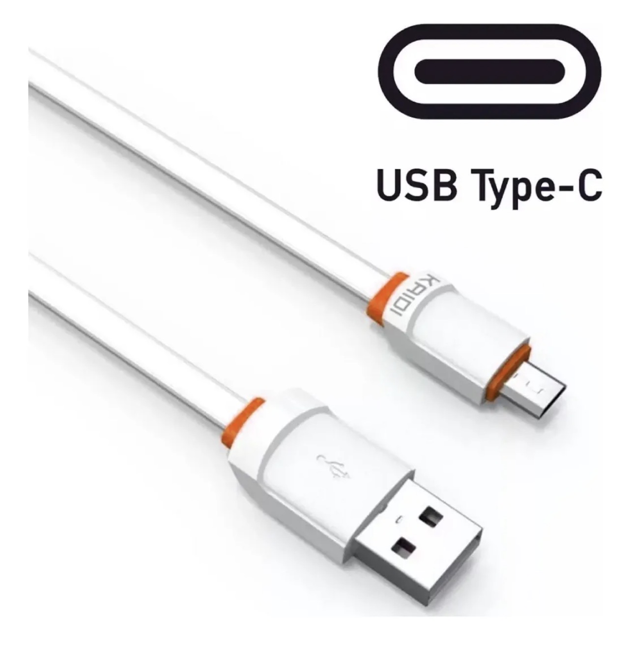 Cabo Carregador Kaidi Usb Tipo C / Kd-39c Branco verde - Imagem 3