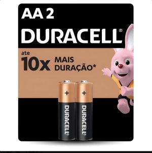 Pilha Alcalina Duracell Aa 2a Com 02 Unidades