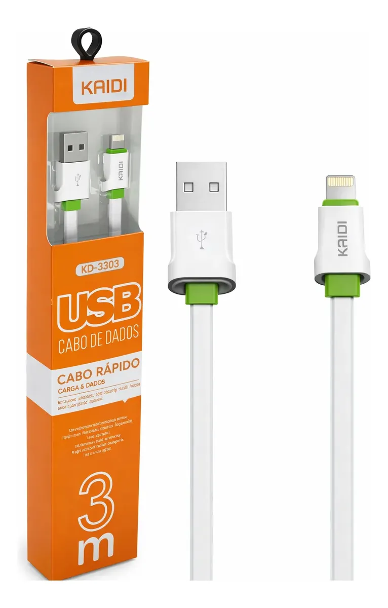 Cabo Kaidi 3m Lightning Para Iphone Kd-330a