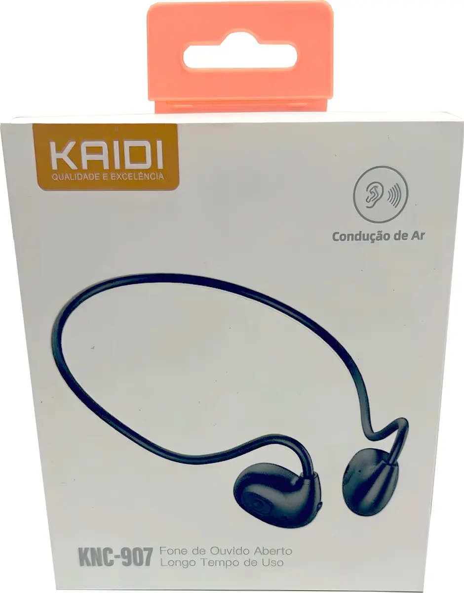Fone Esportivo Kd-907 Kaidi Condução Óssea Bluetooth Cor Preto