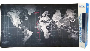 Mouse Pad Gamer Grande Exbom 70x35cm Antiderrapante Mapa Mundi