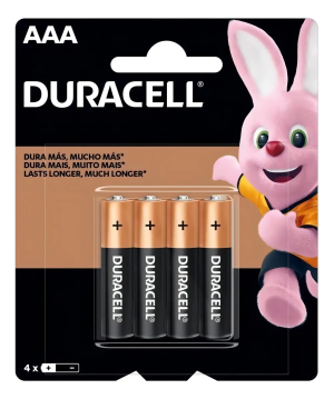 Pilha AAA Duracell Coppertop MN2400 Cilíndrica - kit de 4 unidades