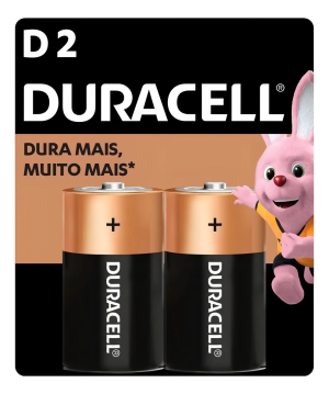 Pilha Alcalina D Grande Duracell Com 2 Unidades