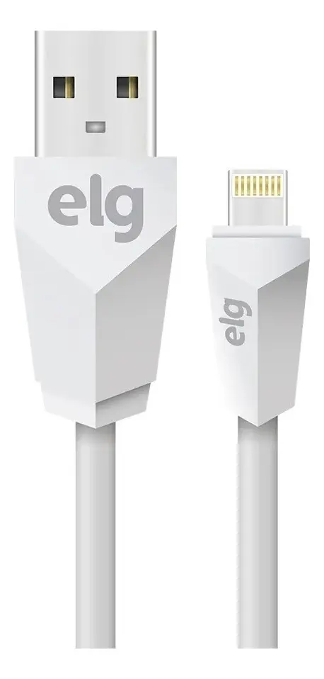 Cabo Lightning Apple Recarga Rápida- ELG Cor Branco - Imagem 4