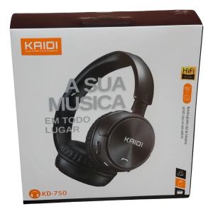 Fone De Ouvido Confortável Headphone Bluetooth Kaidi Kd-750 Cor Preto