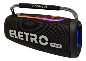 Caixa De Som 25wx2 Potencia Led Rgb Bluetooth 5.2 Portátil Cor Preto