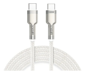 Cabo Usb-c Turbo Hrebos 100w 1 Metro Reforçado E Durável
