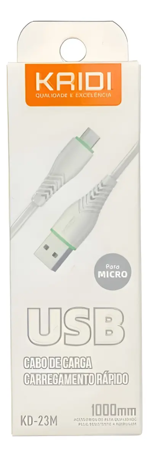 Cabo USB Tipo V8 Kaidi Turbo para Carregamento e Dados – 1 m