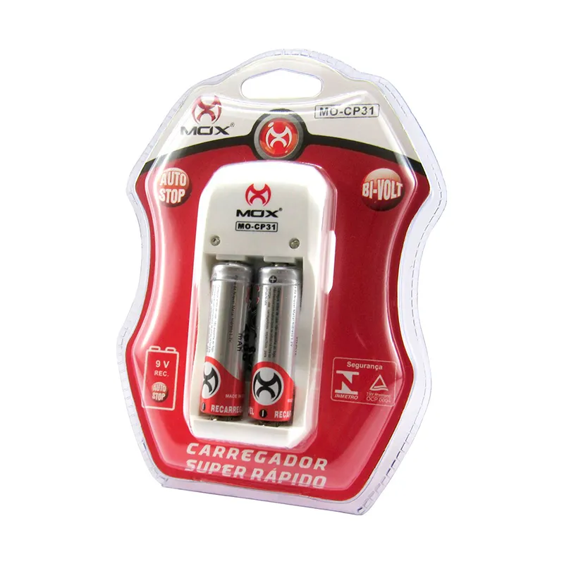 CARREGADOR DE PILHAS BI-VOLT MOX MO-CP31 C/ PILHA - Imagem 2